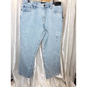 Bluenotes Loose Fit Jeans Women 32 Light Wash Denim Straight Leg Baggy 656-2619